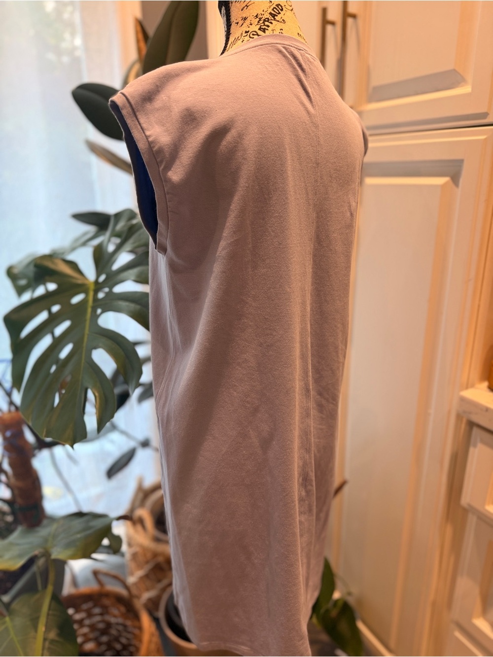 Eileen Fisher Sleeveless Crewneck shirt dress in Soft Lavender - Picture 10 of 14